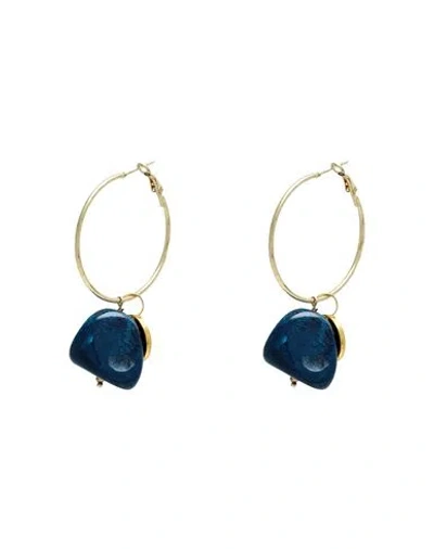 Alessia Santi Woman Earrings Blue Size - Polyester, Glass