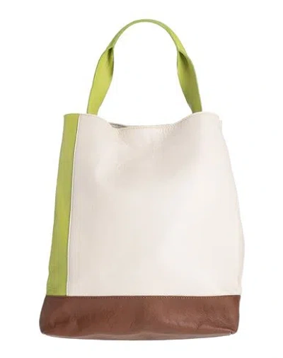 Alessia Santi Woman Handbag Ivory Size - Sheepskin, Cow Leather In White