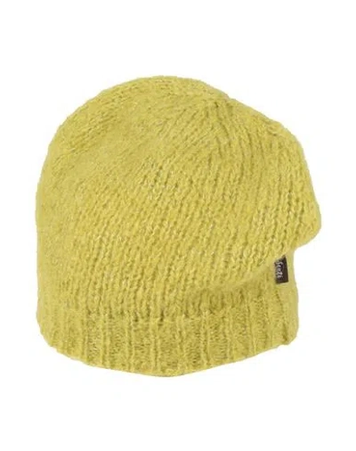 Alessia Santi Woman Hat Lime Green Size Onesize Alpaca Wool, Polyamide, Wool, Viscose, Metallic Fibe