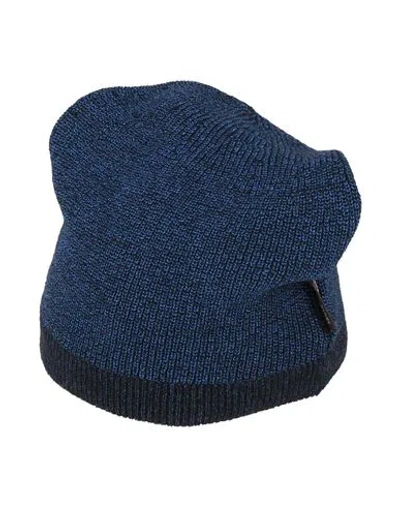 Alessia Santi Woman Hat Navy Size Onesize Viscose, Alpaca Wool, Polyamide, Wool, Metallic Fiber In Blue