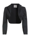 Alessia Santi Woman Jacket Black Size 10 Cotton, Polyamide, Elastane