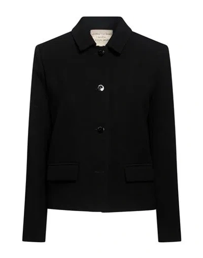 Alessia Santi Woman Jacket Black Size 10 Polyester, Viscose, Elastane