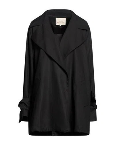 Alessia Santi Woman Jacket Black Size 12 Polyester, Viscose, Elastane