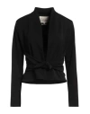 Alessia Santi Woman Jacket Black Size 8 Polyester, Viscose, Elastane In Black