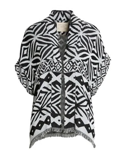 Alessia Santi Woman Jacket Black Size 3 Viscose, Cotton