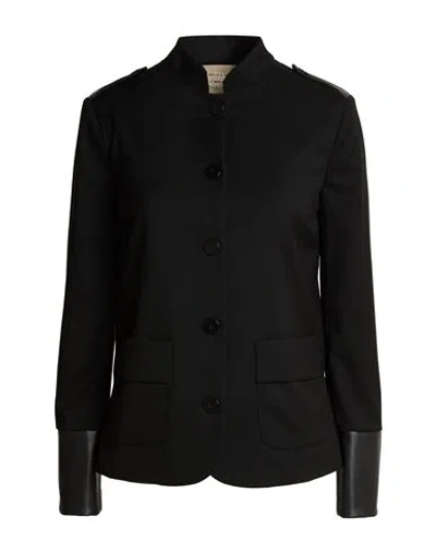 Alessia Santi Woman Jacket Black Size 4 Polyester, Viscose, Elastane