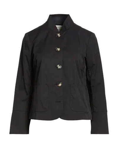 Alessia Santi Woman Jacket Black Size 6 Cotton, Polyamide, Elastane