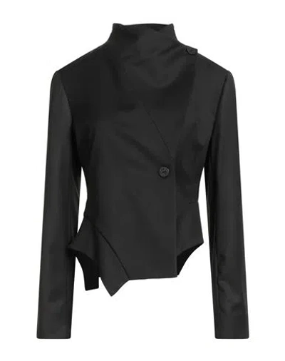 Alessia Santi Woman Jacket Black Size 8 Polyester, Viscose, Elastane