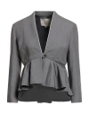 Alessia Santi Woman Jacket Grey Size 6 Polyester, Viscose, Elastane In Gray