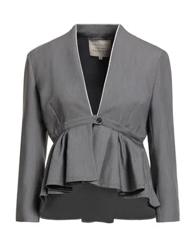 Alessia Santi Woman Jacket Grey Size 6 Polyester, Viscose, Elastane In Gray