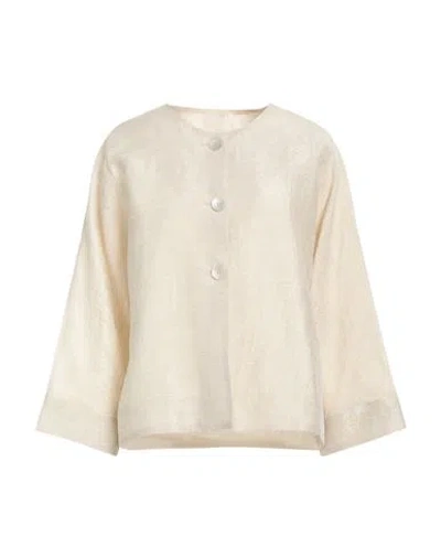 Alessia Santi Woman Jacket Platinum Size 8 Viscose, Polyester In Neutral