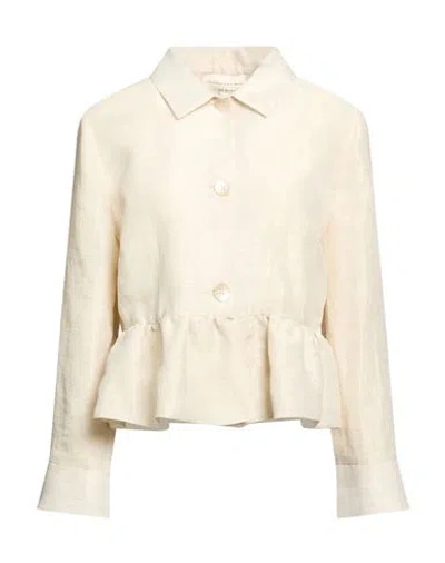 Alessia Santi Woman Jacket Sand Size 10 Viscose, Polyester In Neutral