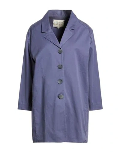 Alessia Santi Woman Jacket Slate Blue Size 8 Cotton, Elastane