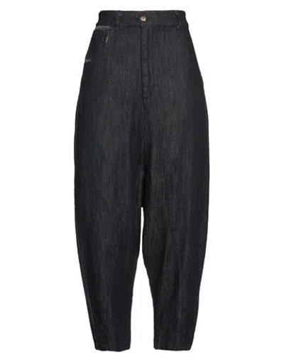 Alessia Santi Woman Jeans Blue Size 26 Cotton, Viscose, Wool, Acrylic, Polyester