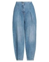 Alessia Santi Woman Denim Pants Blue Size 29 Cotton In Blue