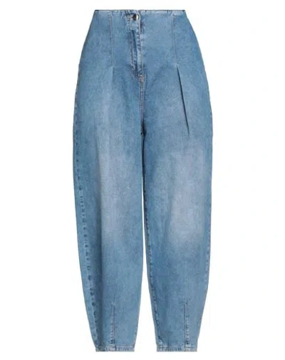 Alessia Santi Woman Denim Pants Blue Size 29 Cotton