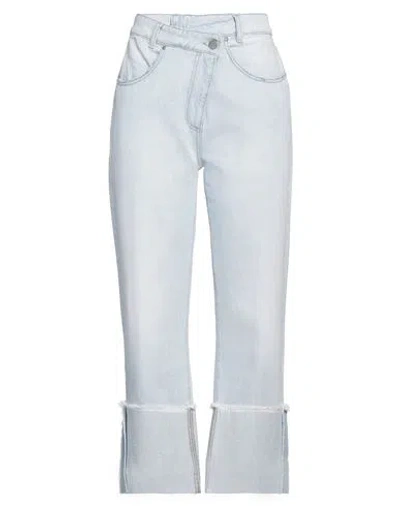 Alessia Santi Woman Jeans Blue Size 30 Cotton In Gray
