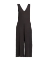 Alessia Santi Woman Jumpsuit Dark Brown Size 8 Linen