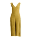 Alessia Santi Woman Jumpsuit Mustard Size 4 Linen In Yellow