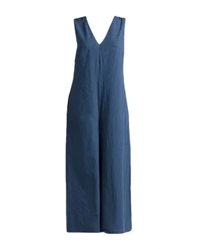 Alessia Santi Woman Jumpsuit Navy Size 10 Cotton In Blue