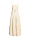 Alessia Santi Woman Maxi Dress Cream Size 2 Cotton In Neutral