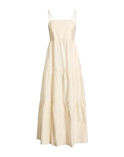 Alessia Santi Woman Maxi Dress Cream Size 2 Cotton In Neutral
