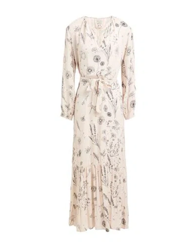 Alessia Santi Woman Maxi Dress Cream Size 8 Viscose, Metallic Fiber In Neutral