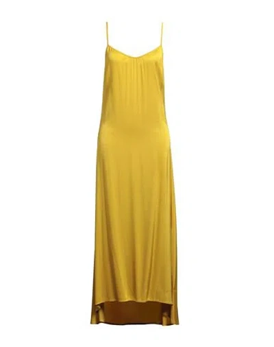 Alessia Santi Woman Maxi Dress Mustard Size 6 Viscose, Elastane In Yellow