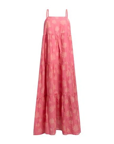Alessia Santi Woman Maxi Dress Pink Size 2 Cotton, Silk