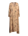 Alessia Santi Woman Maxi Dress Sand Size 6 Viscose, Cupro In Beige