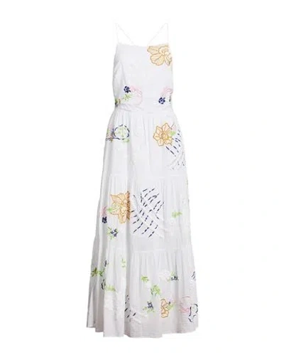 Alessia Santi Woman Maxi Dress White Size 2 Cotton