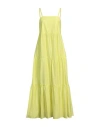 Alessia Santi Woman Maxi Dress Yellow Size 10 Cotton In Yellow