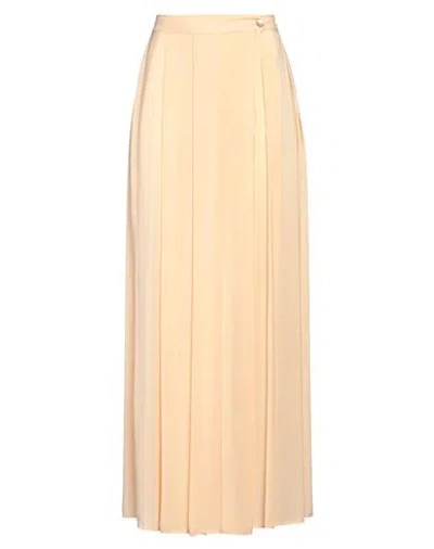 Alessia Santi Woman Maxi Skirt Apricot Size 6 Viscose In Orange