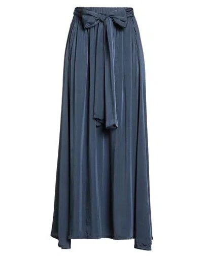 Alessia Santi Woman Maxi Skirt Blue Size 6 Viscose, Cupro