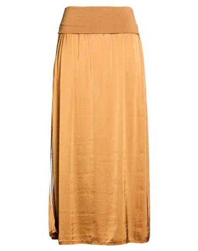 Alessia Santi Woman Maxi Skirt Camel Size 8 Viscose, Elastane In Beige