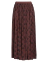 Alessia Santi Woman Maxi Skirt Dark Brown Size 6 Viscose In Brown