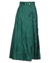 Alessia Santi Woman Maxi Skirt Emerald Green Size 10 Polyester In Green
