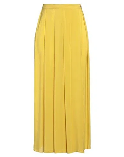 Alessia Santi Woman Maxi Skirt Mustard Size 6 Viscose In Yellow