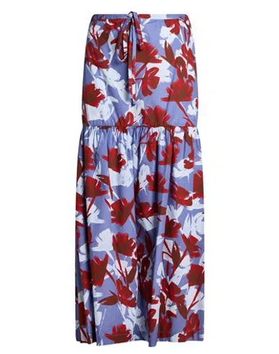 Alessia Santi Woman Maxi Skirt Purple Size 10 Cotton