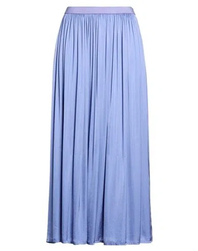 Alessia Santi Woman Maxi Skirt Purple Size 8 Viscose In Blue