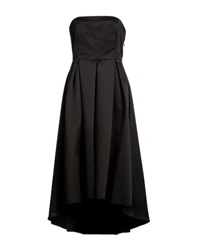 Alessia Santi Woman Midi Dress Black Size 10 Polyester