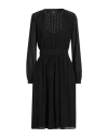 Alessia Santi Woman Midi Dress Black Size 4 Polyester
