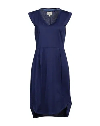 Alessia Santi Woman Midi Dress Blue Size 1 Cotton