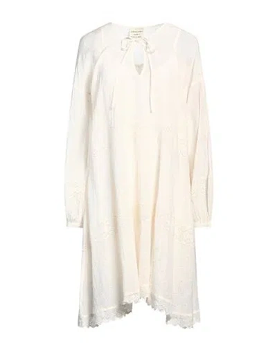 Alessia Santi Woman Midi Dress Cream Size 6 Cotton, Viscose In White