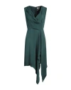 Alessia Santi Woman Midi Dress Dark Green Size 6 Viscose, Cupro In Green