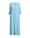 Alessia Santi Woman Midi Dress Light Blue Size 2 Viscose