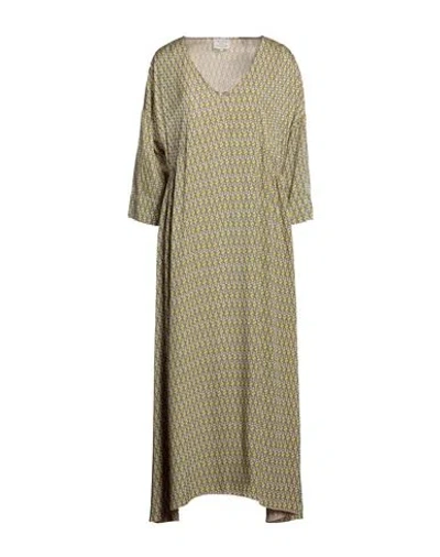 Alessia Santi Woman Midi Dress Lime Green Size 4 Viscose, Cupro