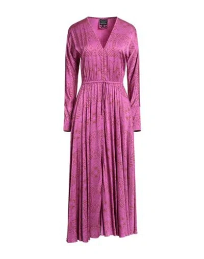 Alessia Santi Woman Midi Dress Magenta Size 4 Viscose, Elastane In Purple