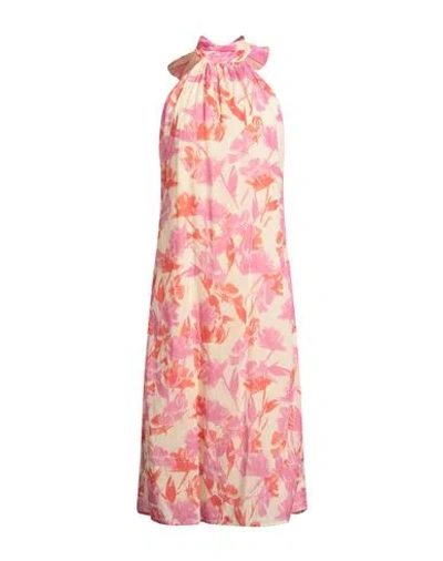 Alessia Santi Woman Midi Dress Magenta Size 6 Cotton In Pink