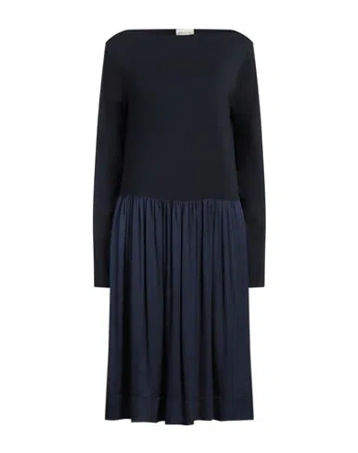 Alessia Santi Woman Midi Dress Midnight Blue Size 6 Viscose, Elastane